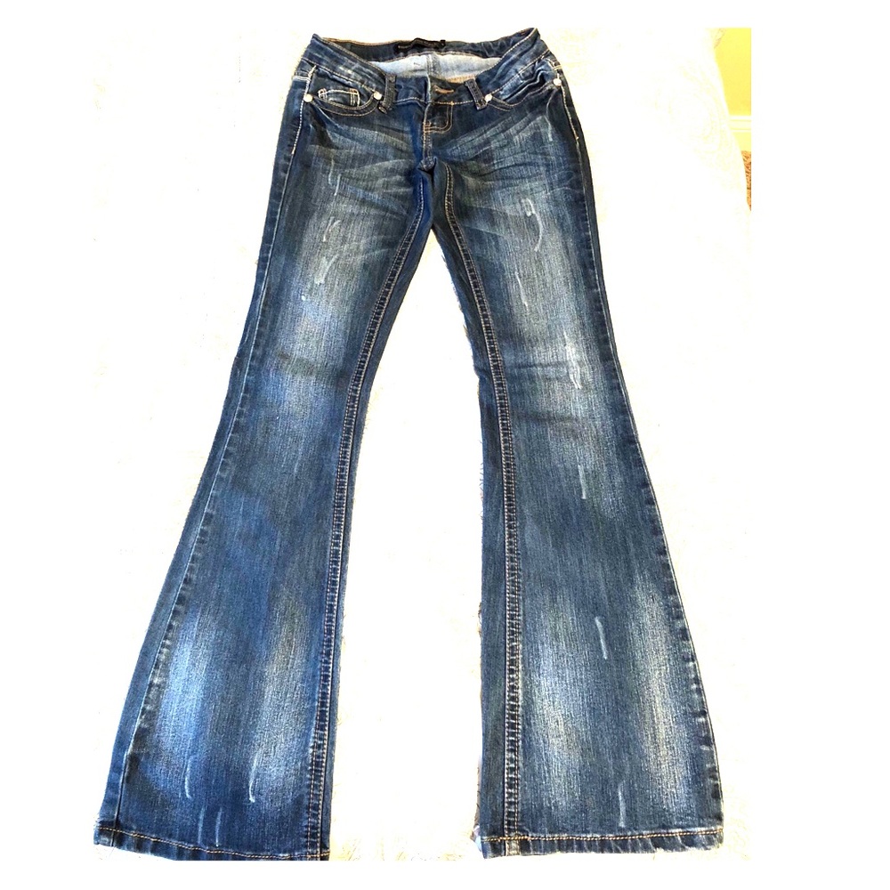 Dark wash flare jeans. Worn twice! Great condition